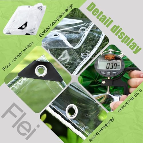 Lona transparente con ojales impermeable y resistente a desgarros para muebles de jardín 4