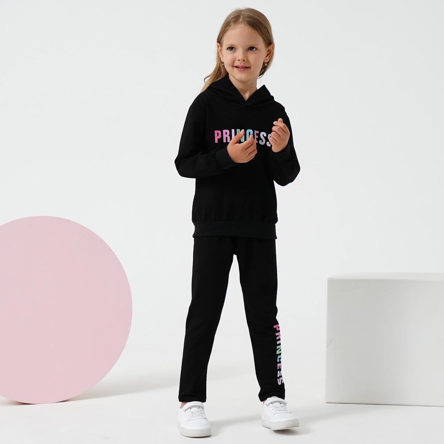 LKALPSQ Toddler Girls Pant Set Warm Hoodie Long Sleeve Winter Outfits Sweatsuits Girls' Clothing Sets 2 Piece - Image 4