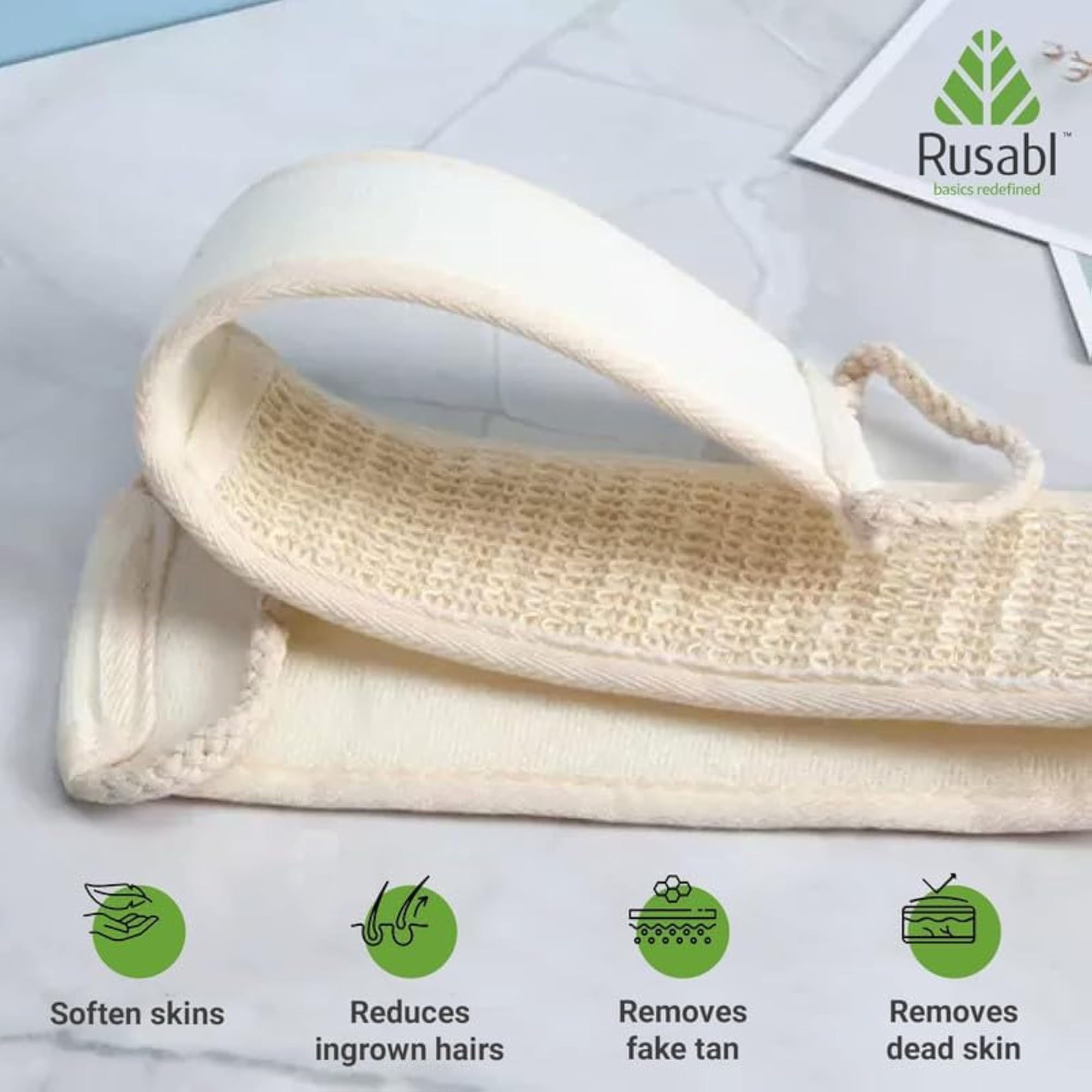 Ramie Body Back Scrubber for Cleansing, Pack of 1