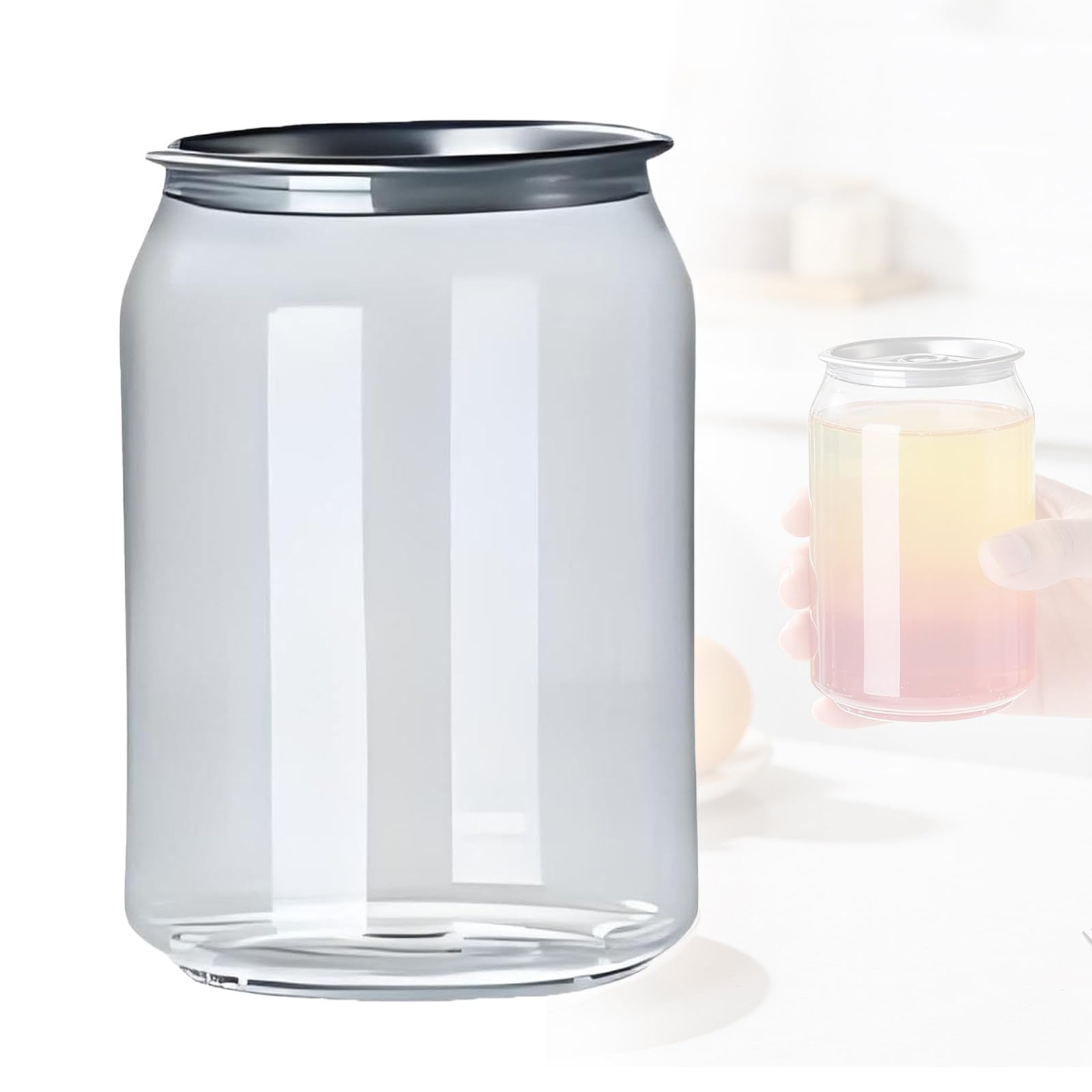 Confezione da 200 bottiglie sigillanti in plastica a tenuta stagna con tappi in alluminio, bicchieri trasparenti in PET per succhi, boba, compatibili con sigillante automatico da 330 ml