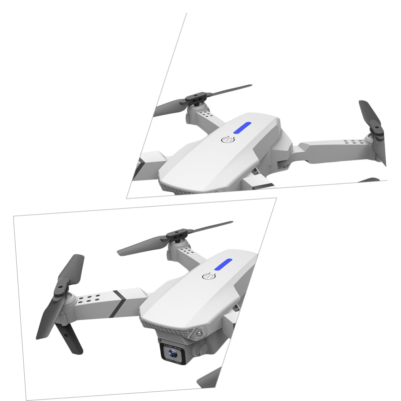 Abaodam Drone Doppia Telecamera 4k E525, Quadricottero Rc Pieghevole, Trasmissione in Reale, Connessione App per Riprese Aeree