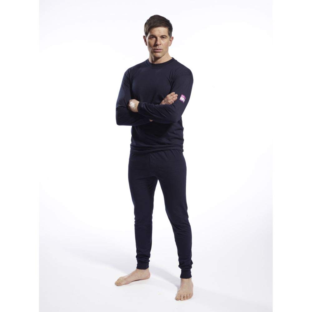 Portwest FR10 Polo Ouverture Boutons Pattes Poignets Bord Côte | Noir, 2XL, EN 61482-1-2, EN ISO 11612, EN 1149-5, Fermeture Pressions, Tissu Classé UPF 40+, Lavable en Machine, Léger, ESD