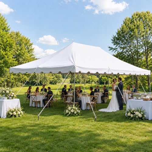 Party Tents Direct 20 x 30 Pole Tent, Weekender Canopy with...