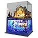 SXxingkong Architektonisches Modellgebäude-Kit mit Möbeln LED Musikbox Miniatur Holzpuppe Haus Impression Hawaii Series 3D Puzzle Herausforderung