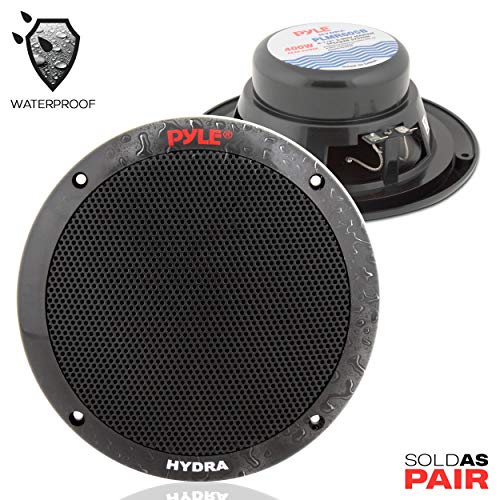 6.5 Inch Dual Marine Speakers - 2 Way Waterproof and Weather Resistant Outdoor