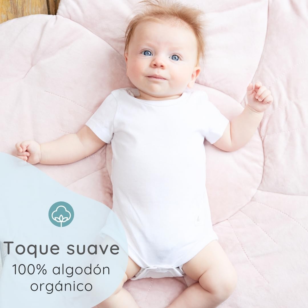 Bramble & Bear Body Bebé Manga Corta/Largo Pack de 3/6 - Body Bebé Unisex de Algodón Orgánico para Bebés de 0 a 3 años