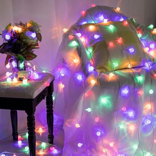 Image of Xenith 14 LED Crystal Bubble Ball Fairy String Lights for Diwali Christmas Xmas Tree New Year Party Birthday Wedding Garden Indoor Outdoor Decoration Light (Multicolor, 3.5 Meter)