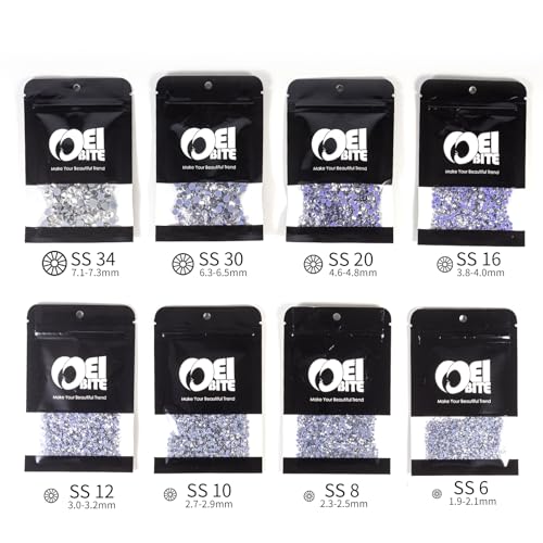 Image of Hotfix Rhinestones Bulk 3000PCS SS10 (2.7-2.9mm), Crystal Glass Rhinestones for Clothes, Tumblers, Shoes DIY, Heat Transfer Flatback Gems for Crafts & Decoration