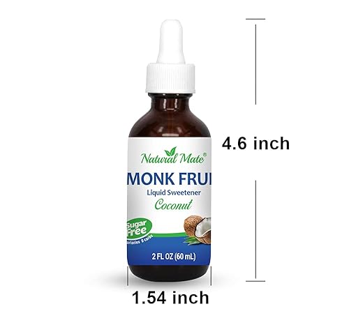 Miniatura 6 de Mezcla líquida con sabor a MonkFruit 2oz - sabor a coco - 3PK