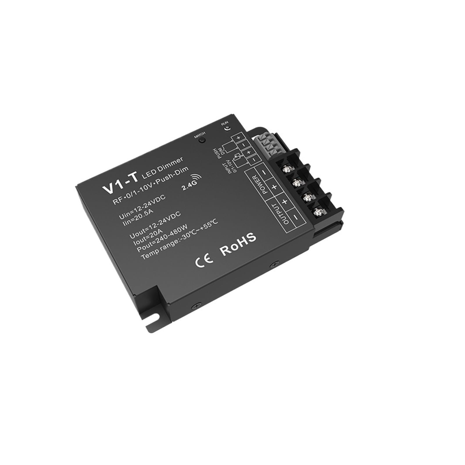 ZXAOMMBEA 2.4G Brightness Remote Control R11 V1-T 0/1-10V dimmer for use with V Series Wireless Receiver/Touch LED Monochrome Light(V1-T)