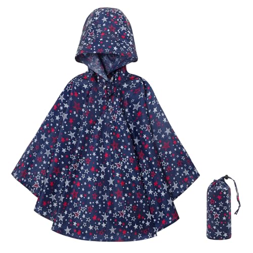 KAKU NANU Regenponcho Kinder Regencape Poncho mit Kapuze Wasserdicht Regen Poncho Cape Regenponcho Leicht Jungen Mädchen Wiederverwendbar Blau 104 110 KAKU NANU Regenponcho Kinder Regencape Poncho mit Kapuze Wasserdicht Regen Poncho Cape Regenponcho Leicht Jungen Mädchen Wiederverwendbar Blau 104 110