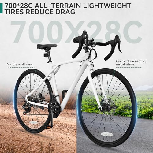 YITAHOME 700C Road Bike, 21 Speed Commuter Bicycle for Men