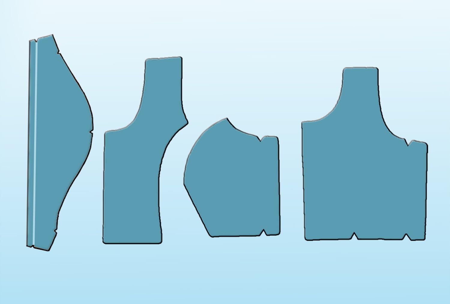 GenericBest Princess Cut Blouse Sewing Farma/Design/Pattern/Paper Cutting, Set of 8 Sizes, Sizes 28 to 42