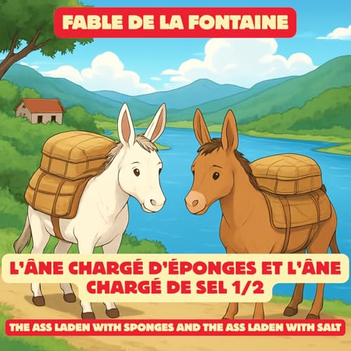 Fable de la Fontaine - L'&acirc;ne charg&eacute; d'&eacute;ponge et l'&acirc;ne charg&eacute; de sel - 1/2