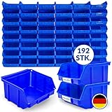 Unsere Stapelkisten der Gr. 1 haben die Maße 100x100x52mm (LxBxH)