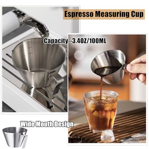 Gocoffun Coffee Knock Box, Large Capacity Espresso Knock Box with Non-Slip Base, Coffee Measuring Cup,Coffee Puck Knock Box Stainless Steel for Espresso Machine Coffee Grounds (Silver) - Image 5