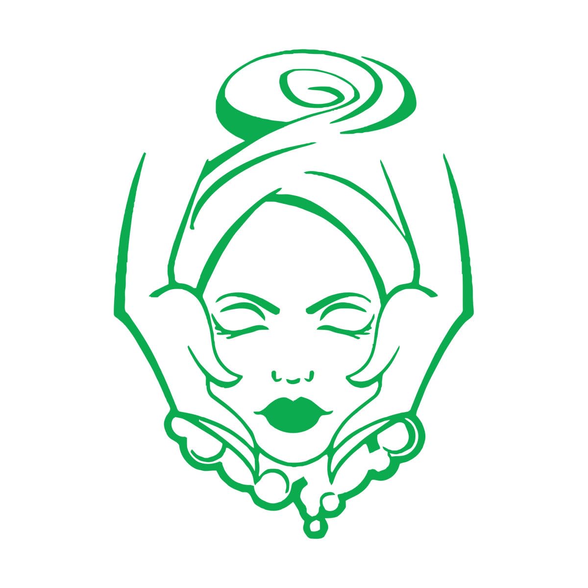 Lettering Stickers Spa Salon Beauty Girl Inspire 54x71.9cm Personalized Customization Large Green — image 1