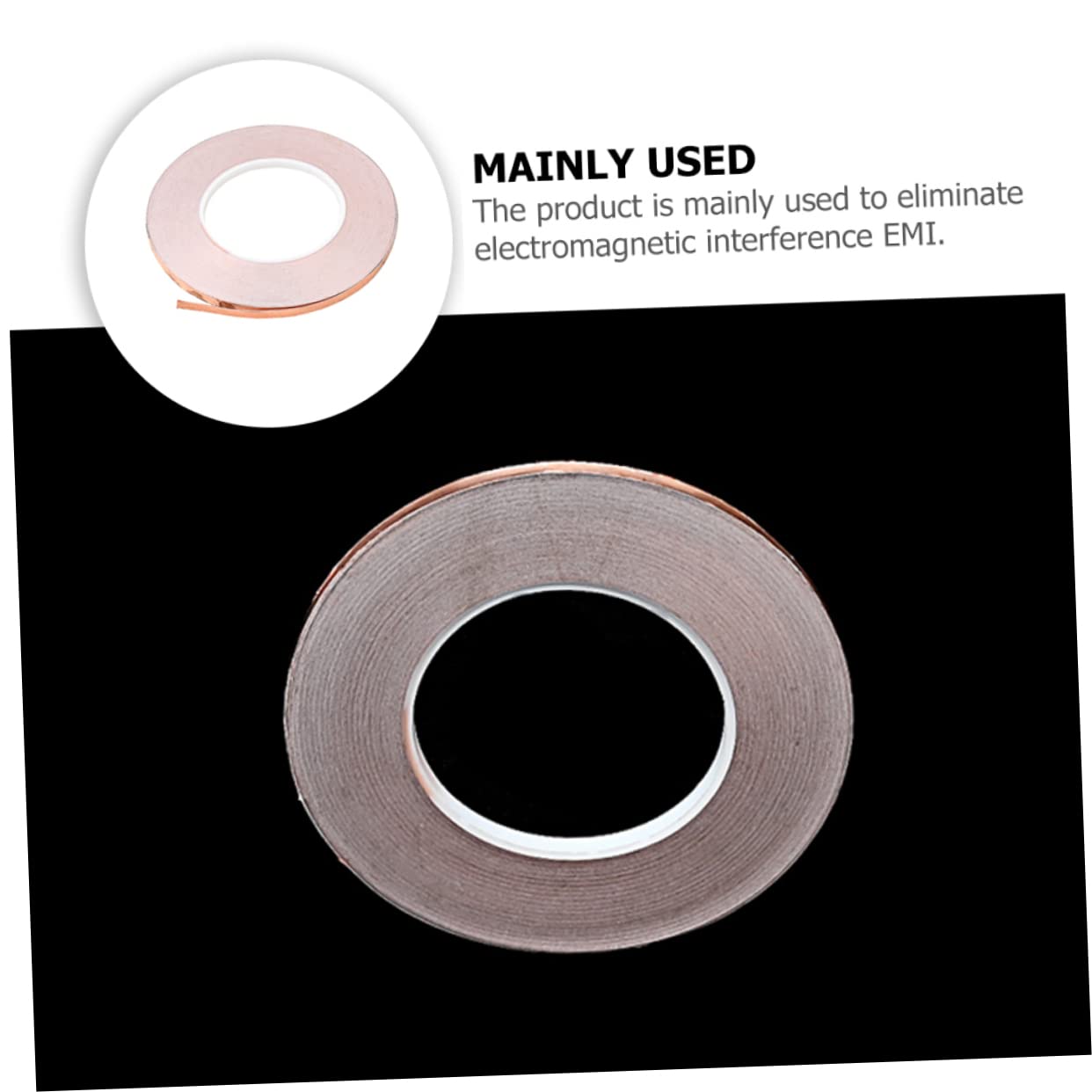 Alipis 1 Roll Guitar Copper Foil Tape Conductive Adhesive Shielding for Reduction and Heat Insulated for Guitar Supplies and Electronic Device Repair