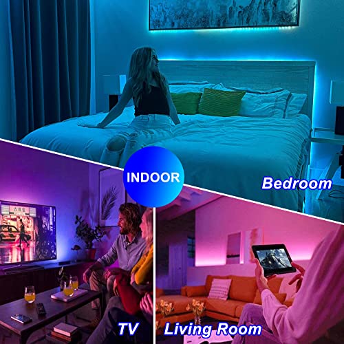 Charkee 120Ft Led Strip Lights, Bluetooth Rgb Led Lights With App Control, 22 Scenes And Music Sync Led Lights Strip For Bedroom, Living Room, Party, Etl Listed Adapter (2 Rolls Of 60Ft) #TOP1