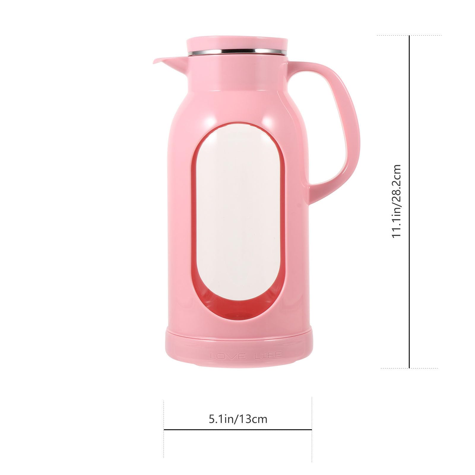 jojofuny Jarra de Agua Transparente de Gran Capacidad Diseño Desmontable y Vertido de Bebida Conveniente, Botella de Vidrio y Acero Inoxidable Adecuado para Uso Doméstico