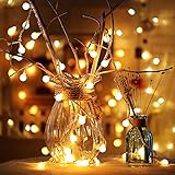 Globus Lichterketten, 6M 40Pcs LED Batteriebetriebene Lichterketten, Shining Decoration Lightning für Valentinstag Weihnachten Hochzeit Geburtstag Holiday Party Schlafzimmer Indoor & Outdoor