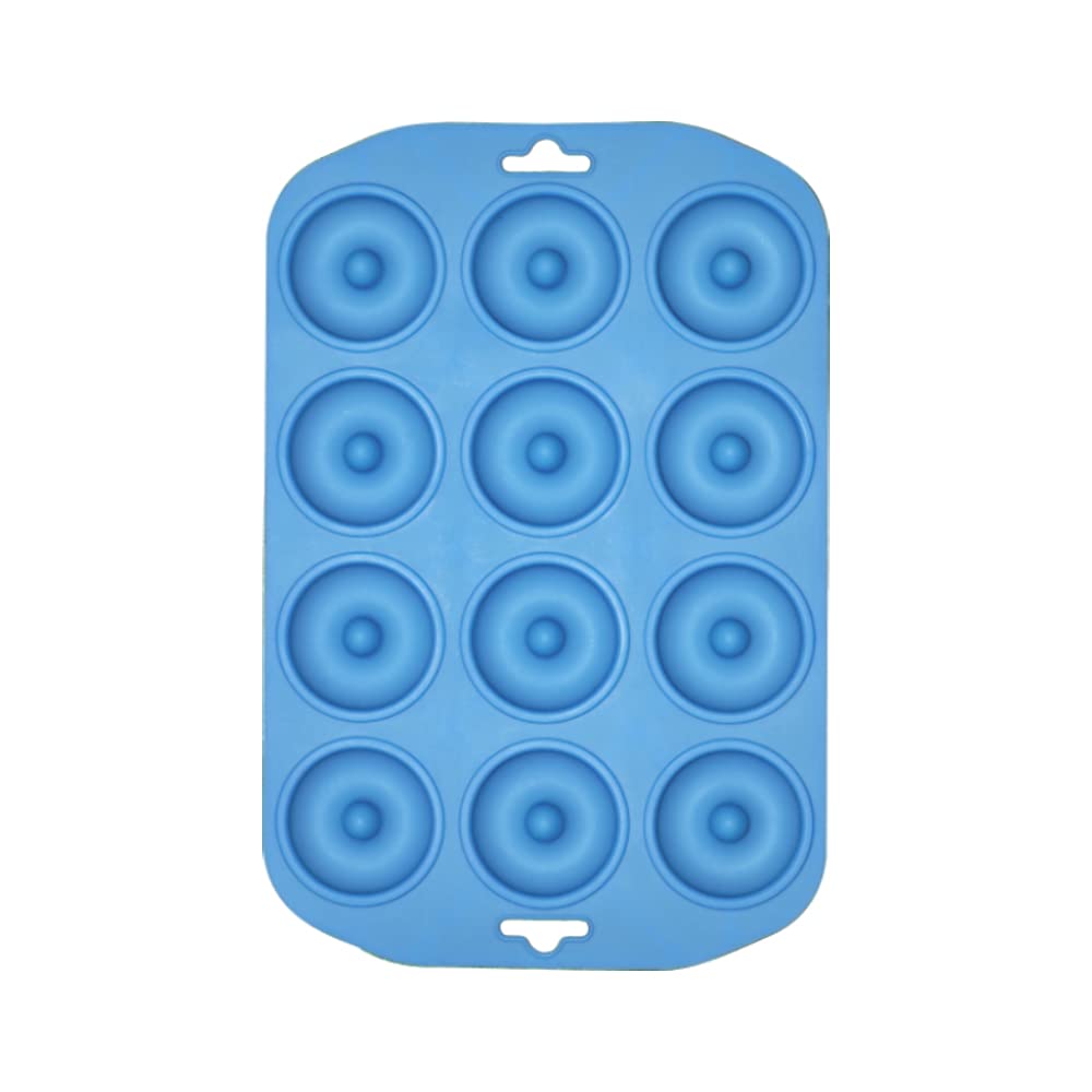 12 Moules Donuts Cupcakes Silicone 4 Couleurs - Réutilisables, Qualité Alimentaire Pour Muffins Et Gâteaux