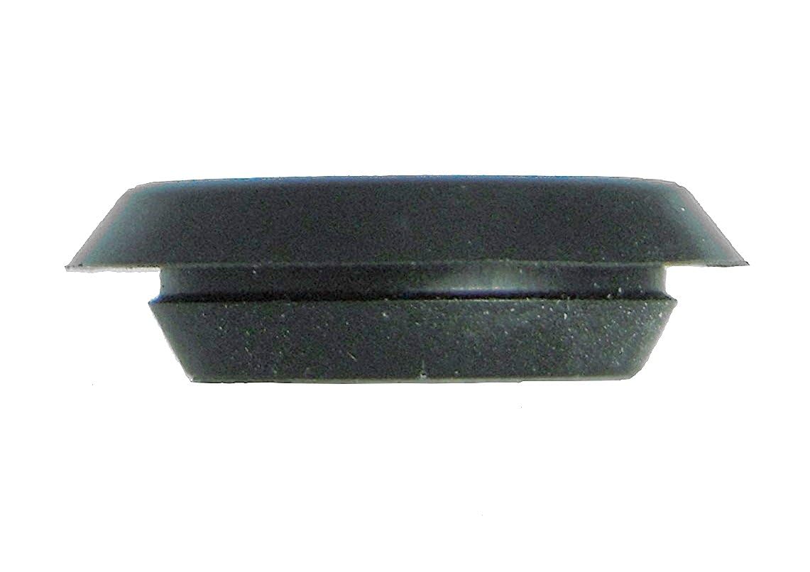 (Pack of 100) 5/8" (0.625 inch) Button Plugs with Flush-Type Heads - Black Plastic Body and Sheet Metal Hole Plugs | for Hole ID Size 0.61 to 0.63" |