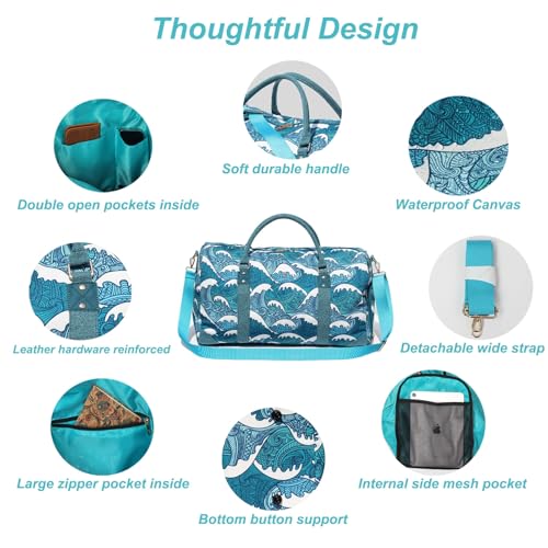 Travel Duffle Bag, Weekender Bag for Women with Shoe Compartment, Carry on Overnight Bag Gym Duffel Bag, Mommy Hospital Bags3
