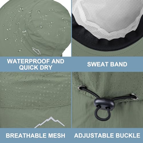 Image of Sun Hat for Men Women with Neck Flap,UPF 50+ UV Protection Fishing Hat
