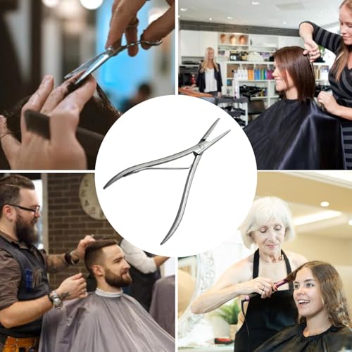 Alicates para extensiones profesionales de acero inoxidable con diseño plano ergonómico 8