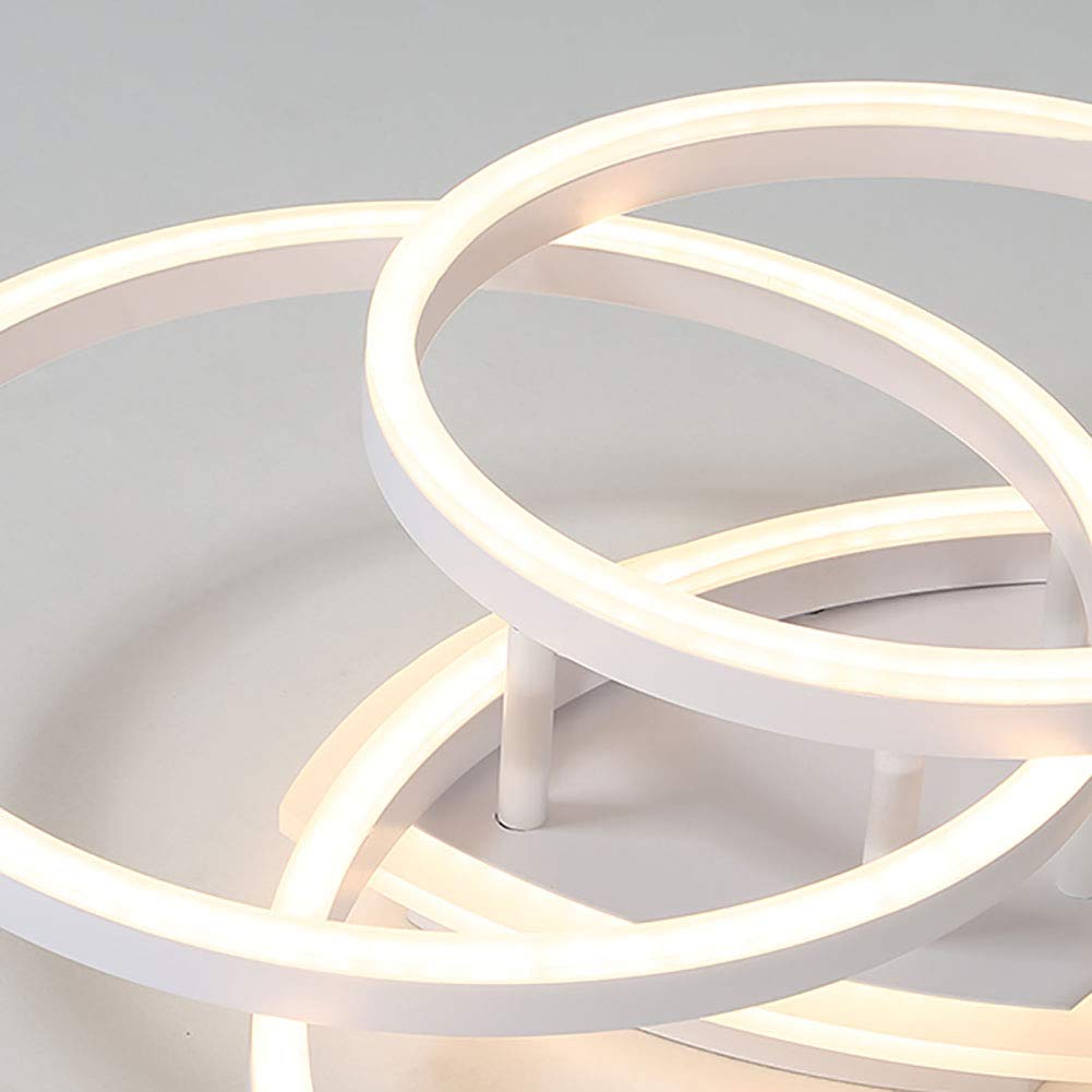 Nowoczesna lampa sufitowa LED w kolorze kawy – okrągła aluminiowa lampa sufitowa z pierścieniem do montażu wpuszczanego w sufit do salonu i sypialni
