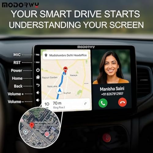 Image of Modorwy Original QLED 9 inch Zlink Car Android Stereo | OS 13 | 2GB+32GB | Display Support Car Play & Android Auto | incl. AHD Rear Camera & Frame Compatible with Maruti S-Cross - 1 Year Warranty