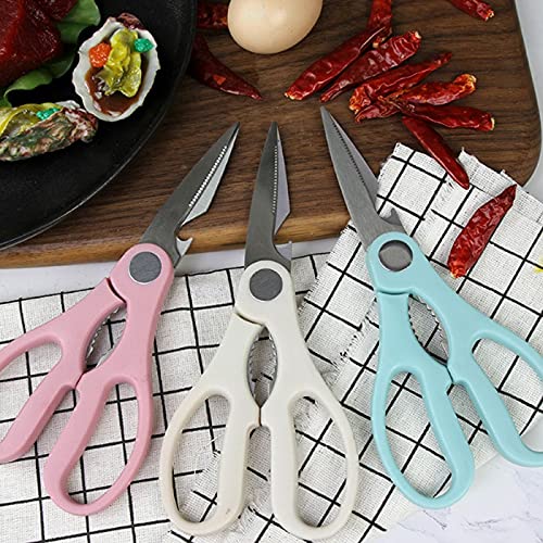 Tijeras de oficina, tijeras artesanales, tijeras de acero inoxidable, aptas for cocina, uso multifuncional, mango cómodo azul, tijeras resistentes al desgaste Tijeras