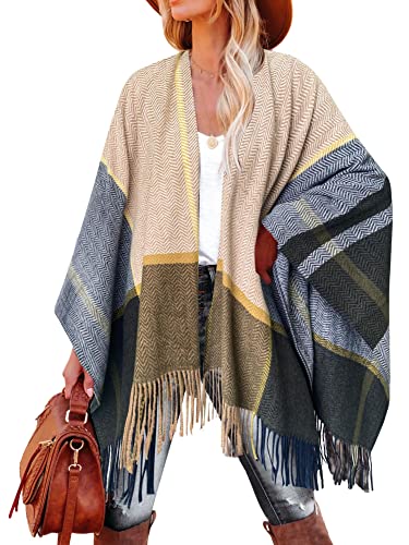 Image of Breezy Lane Women's Shawl Wraps Warm Poncho Ruana Wrap Cardigan