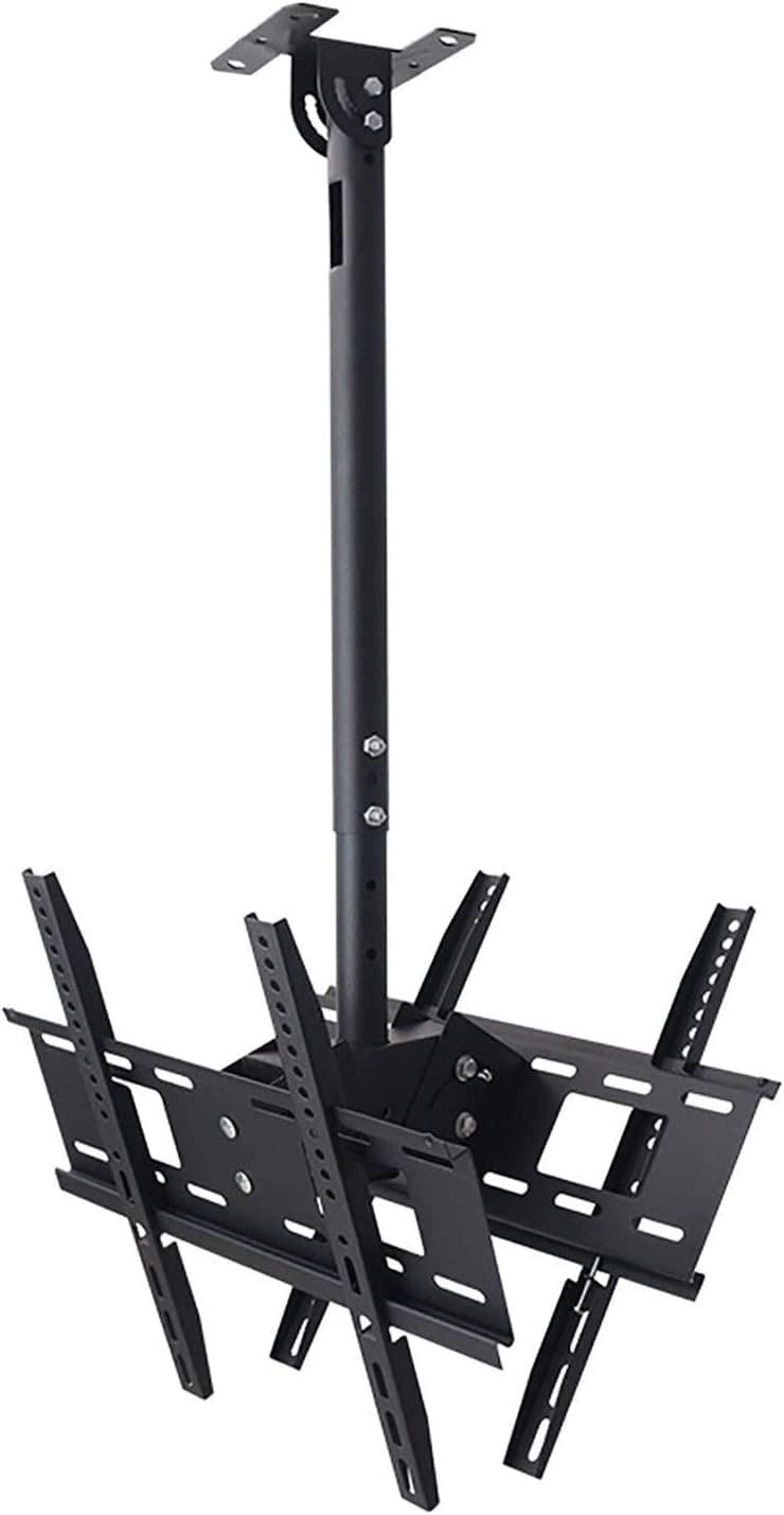 CGCSYZ Dual Screen TV Ceiling Mount, Fits Most 32-60 Inch LED Screen Display, Adjustable Height Telescoping Tilt And Swivel, With Loading 120 Lbs TV Mount (0.51.85m)