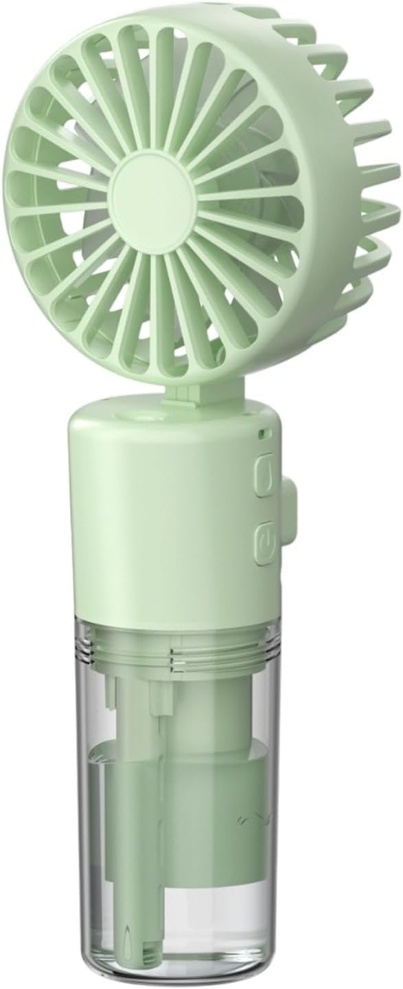 Best Of Signature Collection Water Mist Fan, Handheld, Rechargeable, Foldable, Plastic, with Ergonomic Handle, for Women, Men, Boys, Girls (Green)
