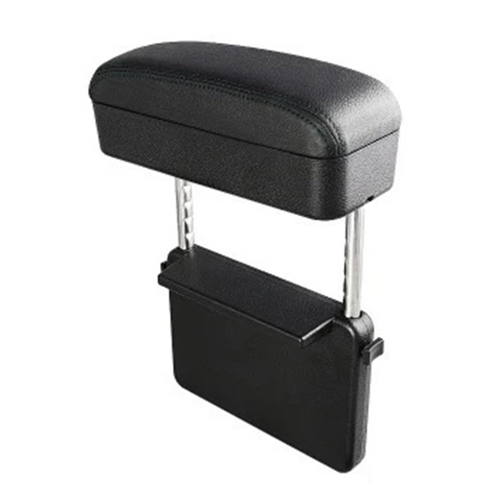 Uniwersalny regulowany podłokietnik konsoli środkowej samochodu, organizer na przestrzeń między siedzeniami, stylizacja samochodu, podłokietnik Ochrona Podłokietnika(1PCS all black)