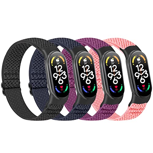 SOiiKE Bracelet pour Xiaomi Mi Band 7/Xiaomi Mi Band 6/Xiaomi Mi Band 5/Amazfit Band 5, Bracelet Sport de Remplacement en Nylon Réglable pour Xiaomi Mi Band...