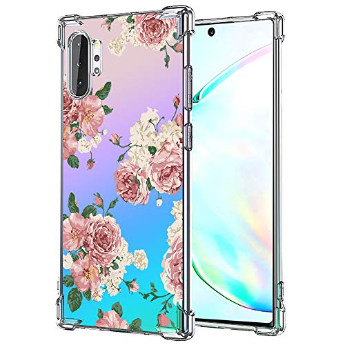 Case for Samsung Galaxy Note 10 Plus - Soft Clear Silicone Technology Bumper Fexible Shockproof Elegant Design for Women Glossy TPU Transparent Protector Clear Cases for iPhones Galaxy Note 10 Plus-12