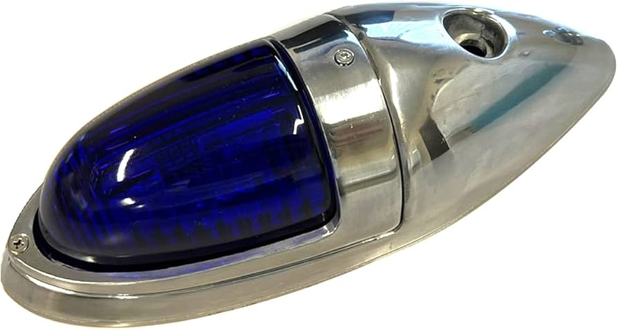 LED ナマズランプ サイドランプ 12V 24V トラックマーカー S25 シングル LEDバルブ付き/小 ブルー