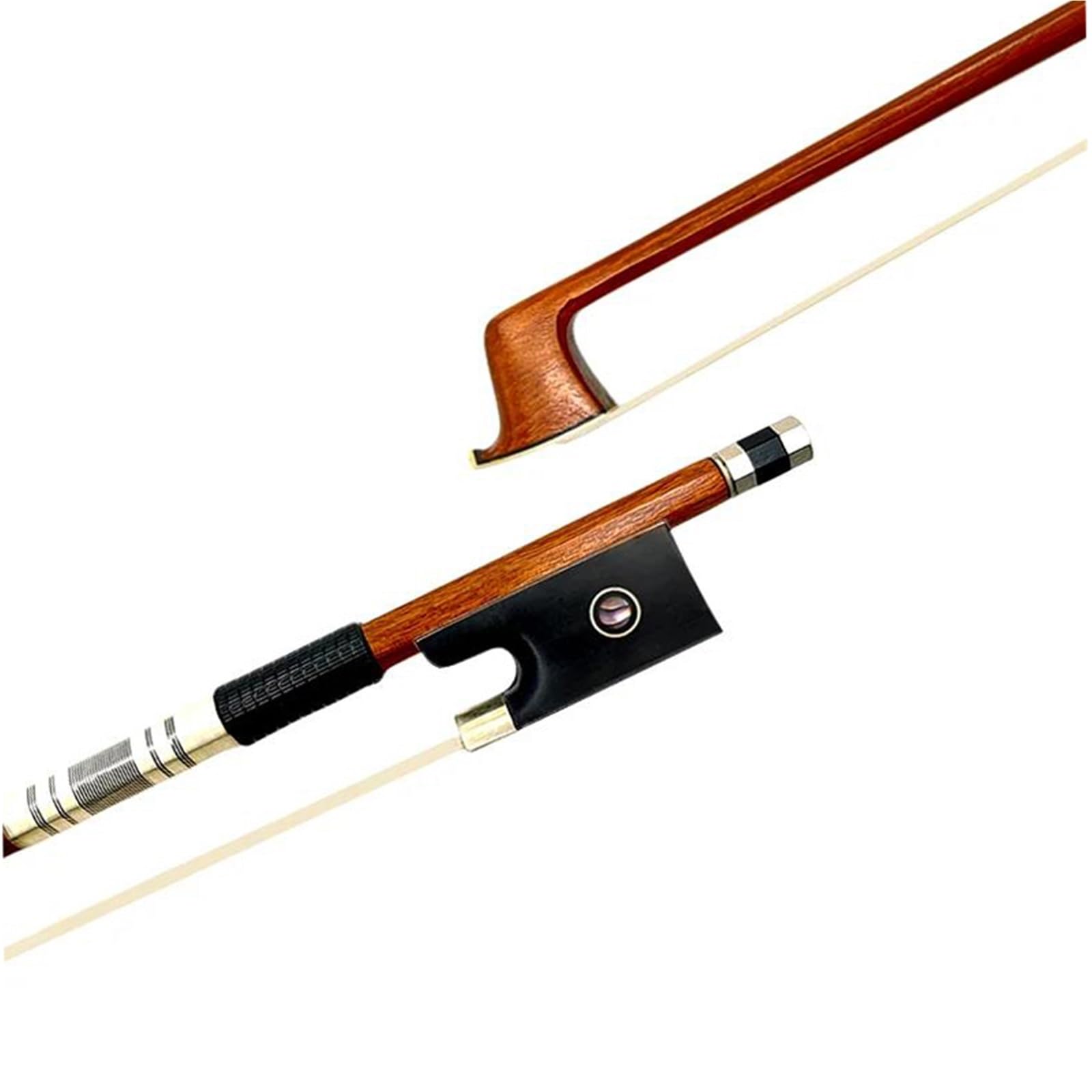 Musikliebhaber Geigenbogen Professioneller Bogen Für 4/4 Violine/Viola Aus Brasilianischem Palisander Silberteile Rosshaar(Type 1)