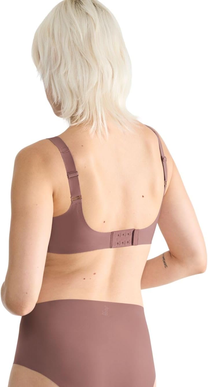 Sloggi Zero Feel Soft Bra Non Wired Soft Cup Hook & Eye Bra Seamless Lingerie