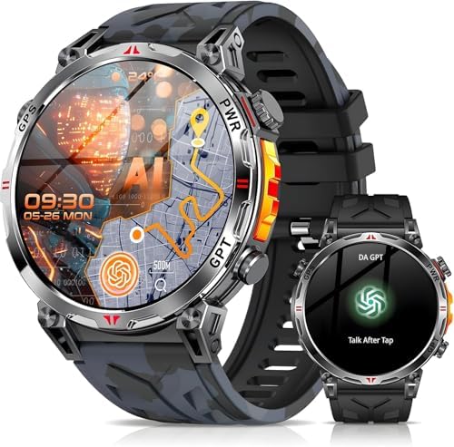 Montre Intelligente Militaire avec GPS/Boussole, Montre Intellige...