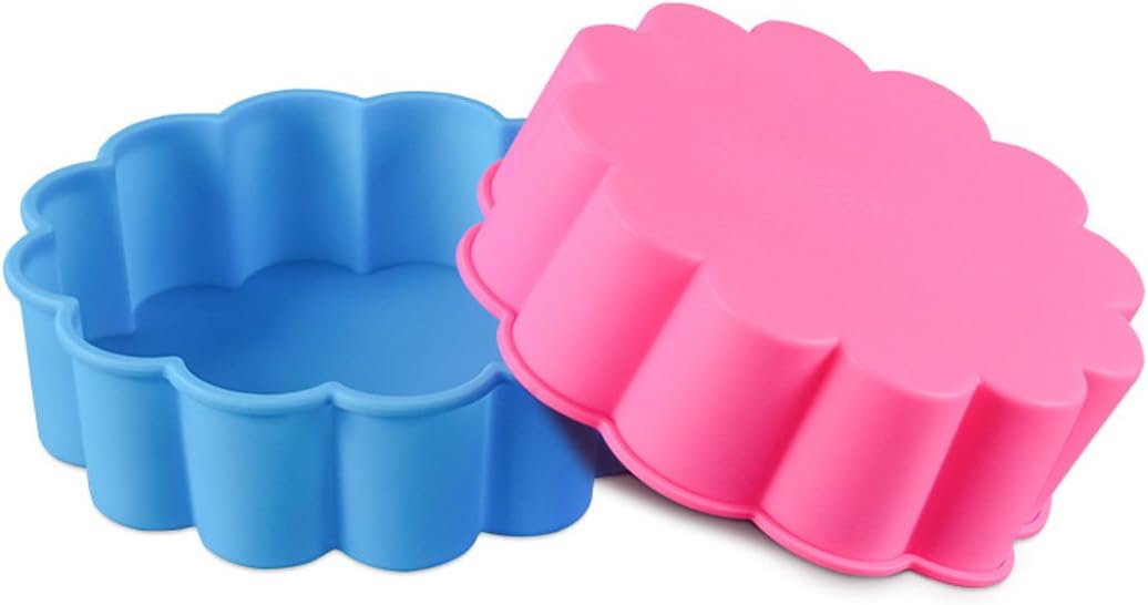 JasCherry Round Flower Silicone Mould Cake Pan Non Stick Flexible Baking Tin Mold Kitchen Bakeware Mould #3
