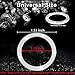 LivTee 2 PCS Crystal Double Rhinestone Car Engine Start Stop Decoration Ring, Bling Car Interior Accessories for Women, Push to Start Button Cover Sticker, Automotive Decals, White