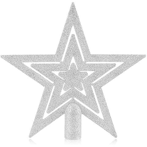 com-four® Étoile à Paillettes pour Sapin Cover