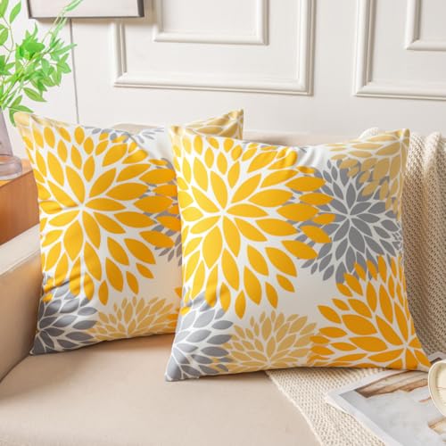 Miuyunya Samt Kissenbezug Gelb 50x50 Kissenhülle Strohgelb Grau 2er Set Sofakissen Samtkissen Dekorative Moderne Zierkissenbezug Dekorative Weiche für Wohnzimmer Herbst Kissen Deko Miuyunya Samt Kissenbezug Gelb 50x50 Kissenhülle Strohgelb Grau 2er Set Sofakissen Samtkissen Dekorative Moderne Zierkissenbezug Dekorative Weiche für Wohnzimmer Herbst Kissen Deko
