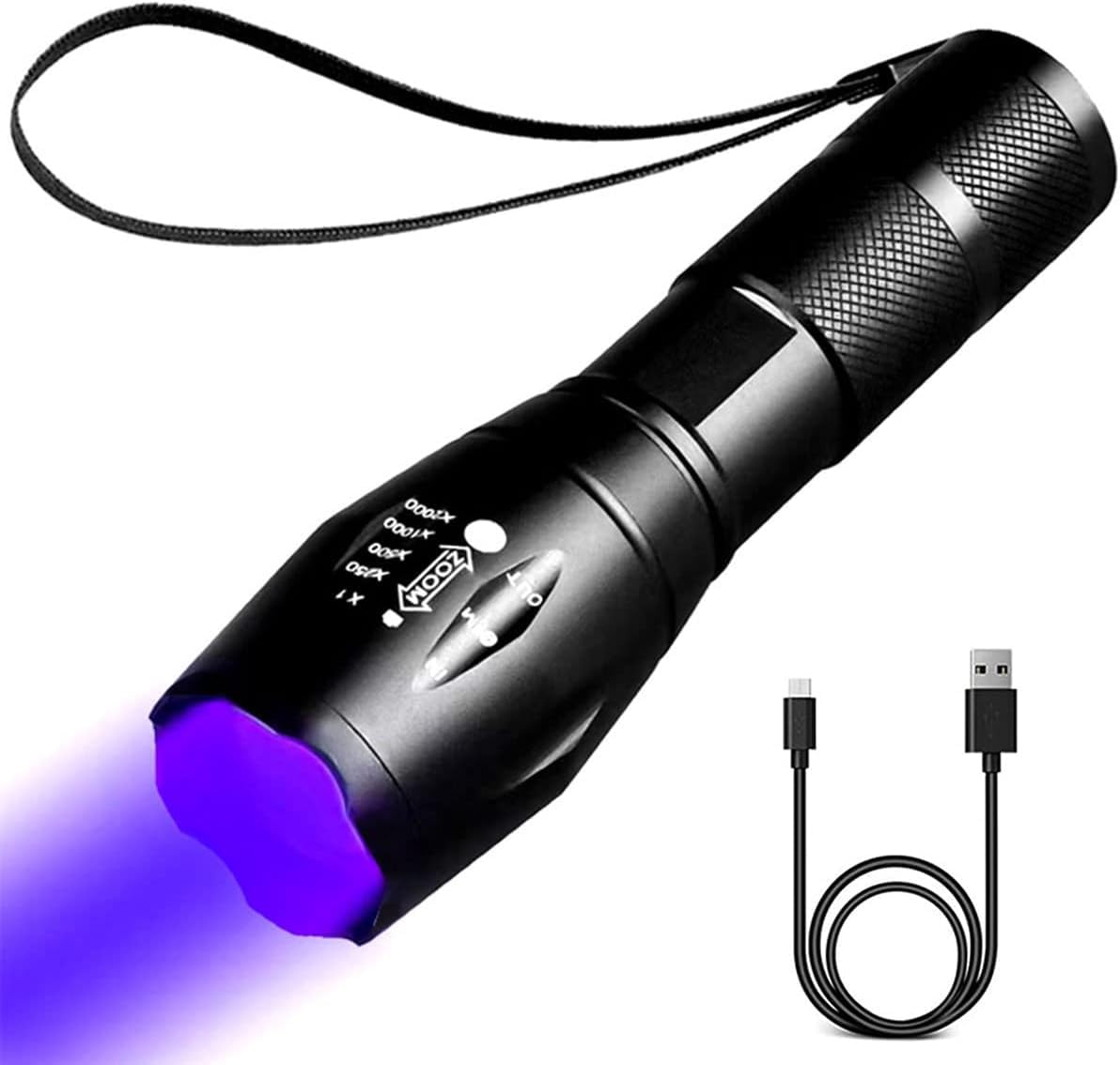 Rechargeable Black Light UV Flashlights, Black Light UV Light，Black Light Flashlight Mini, LED UV Torch 2 in 1 UV Blacklight and White Lights