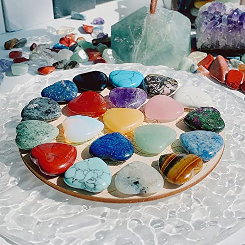XIANNVXI 20 Pcs Healing Crystals and Gemstones Heart Assorted Crystals Set Gemstones Bulk,Crystal Gifts Small Gifts for Women,Stones Crystals for Beginnners Mindfulness Gifts Wellbeing Gifts - Image 3