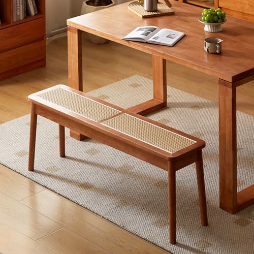 Banco rústico de madera para interiores para cocina o comedor, muebles minimalistas de madera natural para pasillo
